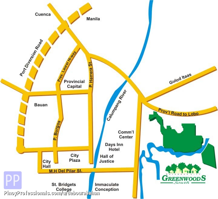 Residential lot for sale at Greenwoods South Subdivision, Batangas City