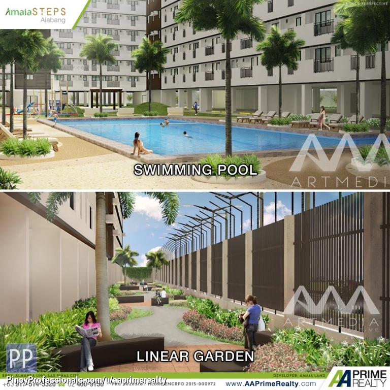 1BR & 2BR Condo with Balcony For Sale in AMAIA STEPS ALABANG in Las