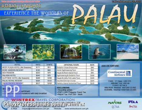 Vacation Packages - Palau Promo Package