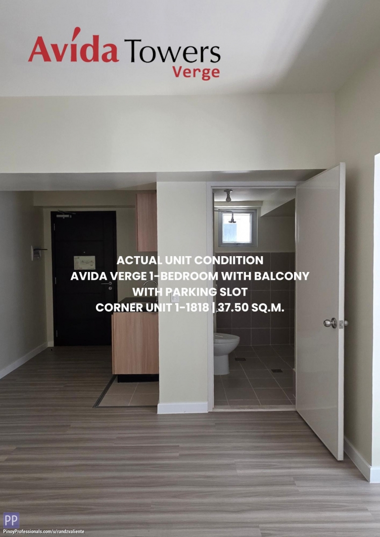 Apartment and Condo for Sale - Bank Foreclosed 1-Bedroom condo unit with Balcony and Parking in Avida Verge Greenfield Mandaluyong! Unit almost good as brandnew!