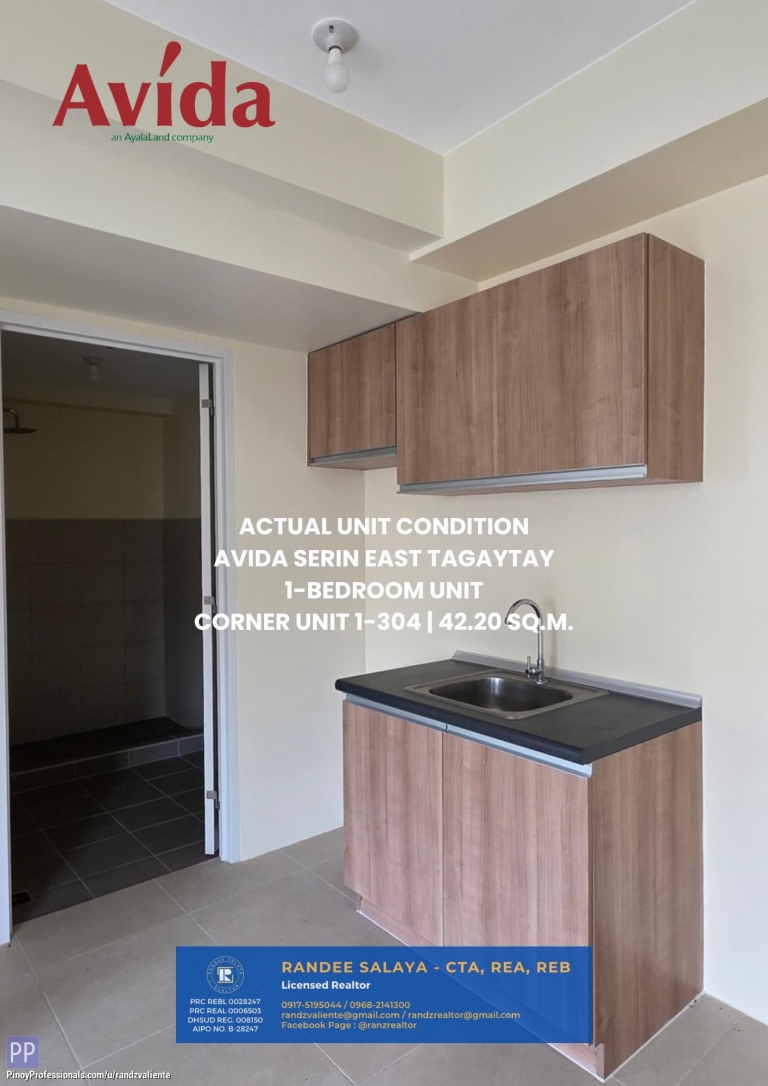 Apartment and Condo for Sale - STEAL-DEAL! BANK FORECLOSED 1-BEDROOM CONDO FOR SALE AT SERIN EAST TAGAYTAY. UNIT GOOD AS BRAND NEW CONDITION!