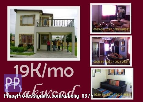 House for Sale - House And Lot For Sale In Cavite Oakwood Model 19k Per Month