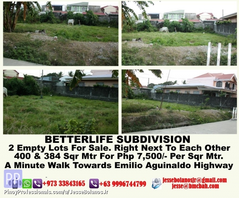 Land for Sale - Imus, Cavite, Philippines. For Sale Lot In Betterlife Subdivision.