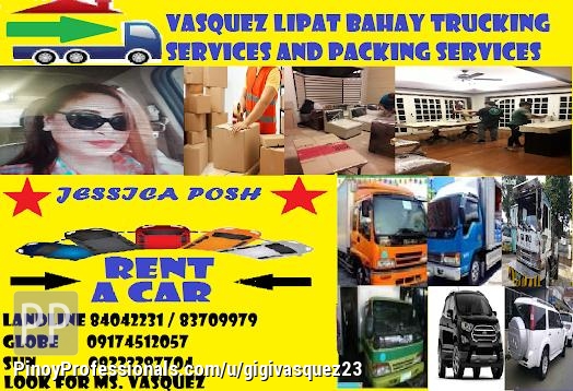 Moving Services - VASQUEZ LIPAT BAHAY TRUCK PACKING SERVICES AND CAR RENTAL
