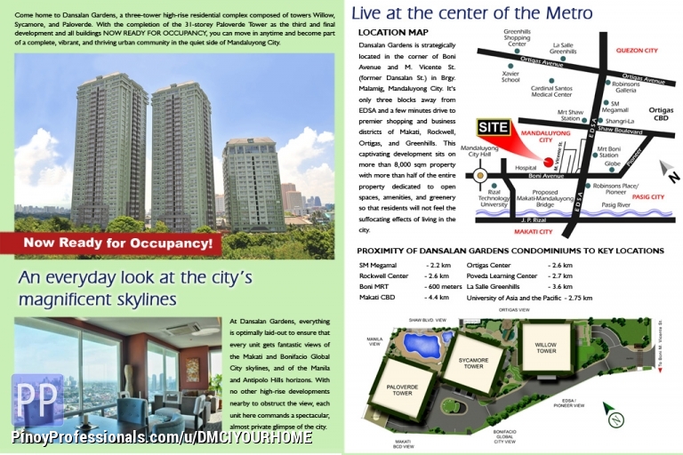 Apartment and Condo for Sale - 5% DOWN MOVE IN DMCI Homes Ready to Occupy Condominium