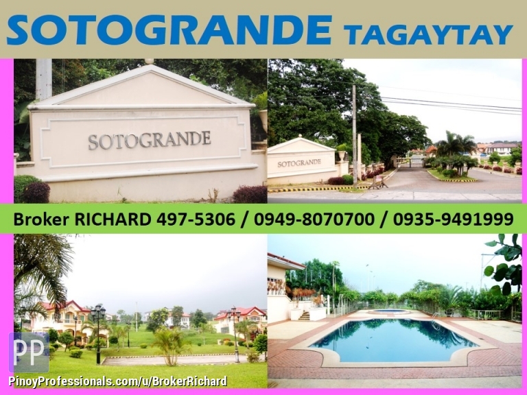Land for Sale - SOTOGRANDE Tagaytay Lots = 10,528/sqm