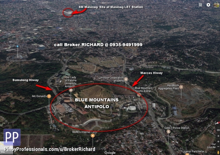 ANTIPOLO LOTS BLUE MOUNTAINS Sumulong Hiway Real Estate / Land for
