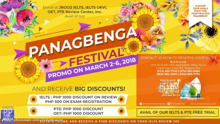 Education - Jrooz Panagbenga Festival Promo on Marc 2-6, 2019