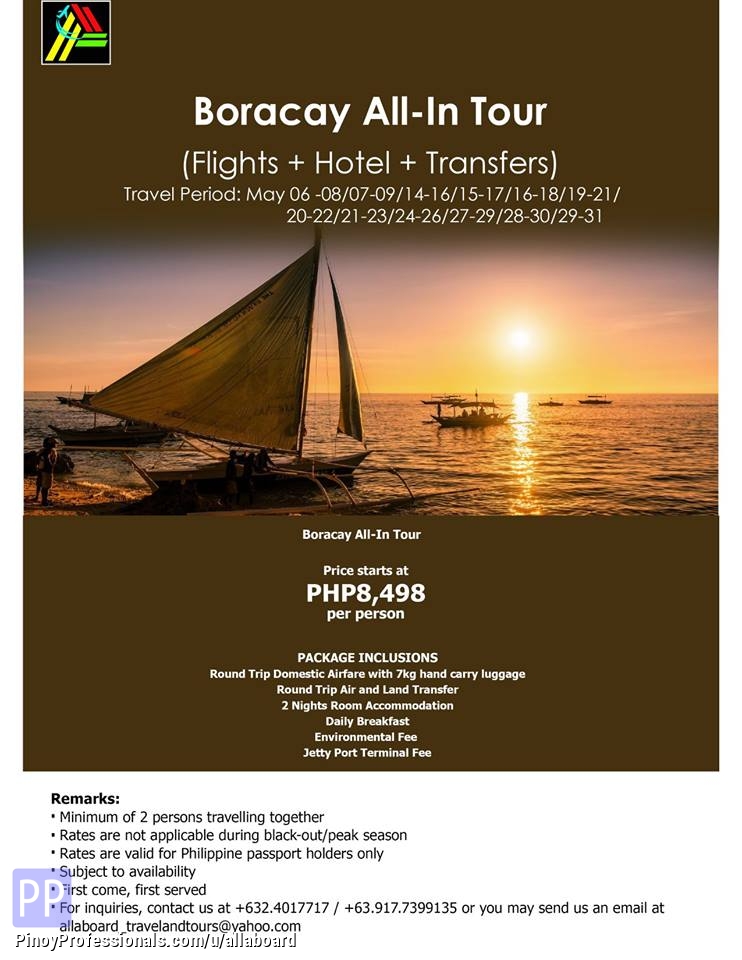Boracay 3D2N All In Tour Package - Travel/Travel ...