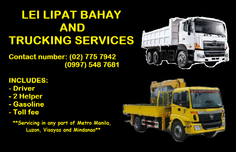 Specialty Services - LEI LIPAT BAHAY AND TRUCKING SERVICES