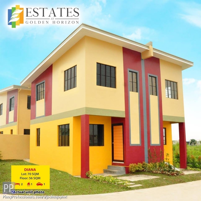 House for Sale - 2 Bedroom 70sqm(Diana) Estates @ Golden Horizon, Trece Martirez, Cavite