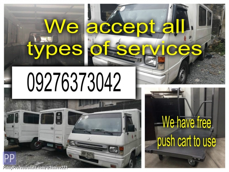 Moving Services - L300 FB Van For Rent.Available for all types of services at anypoint of the phil.