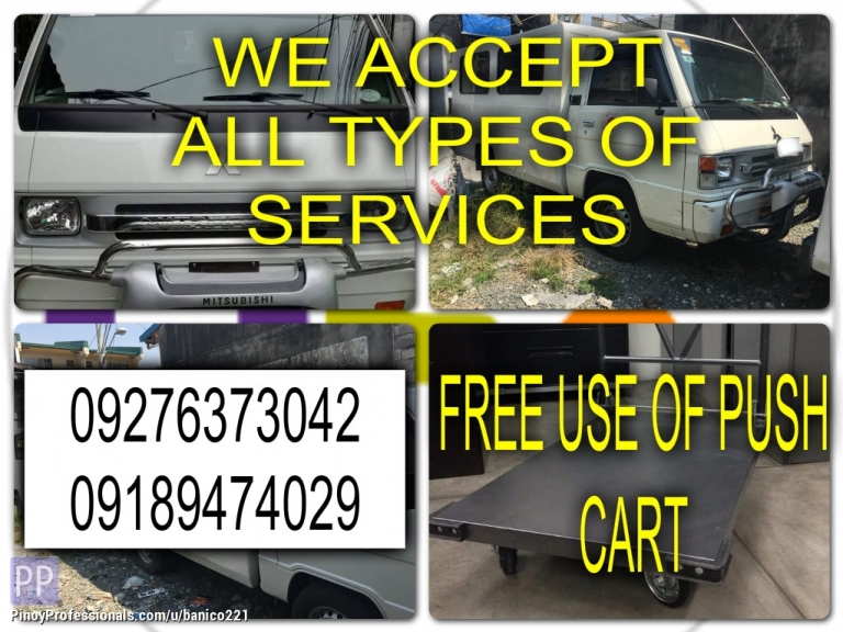 Moving Services - L300 FB Van For Rent. Available for all types of services at any point of the philippines.