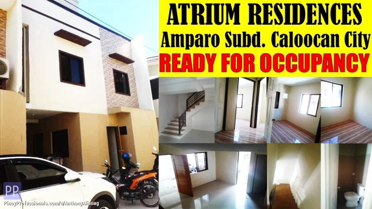 House for Sale - 3BR Townhouse Atrium Residences Amparo Caloocan City