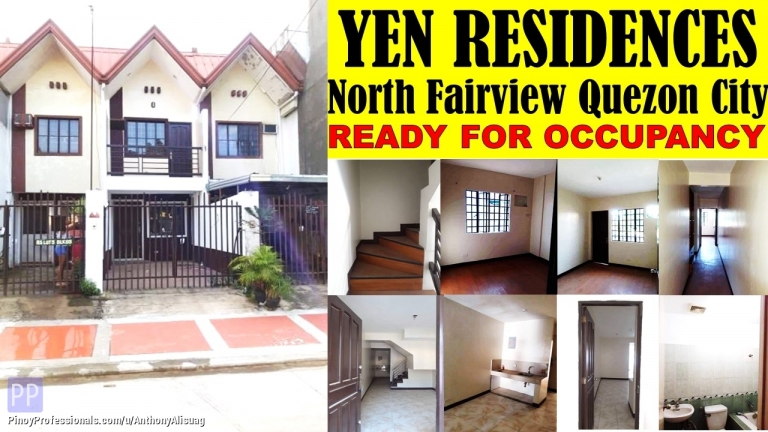 House for Sale - 3BR Townhouse Yen Residences North Fairview Quezon City