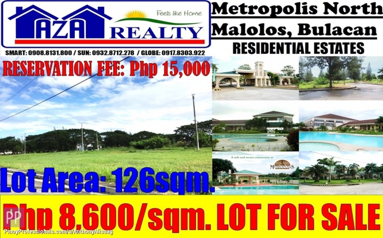 Land for Sale - Metropolis North Residential Lot For Sale 126sqm. Malolos Bulacan