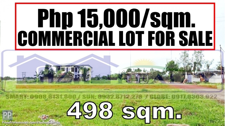 Land for Sale - Commercial Lot For Sale 498sqm. at Php 15K/sqm. Along Mc Arthur Highway Bocaue Bulacan