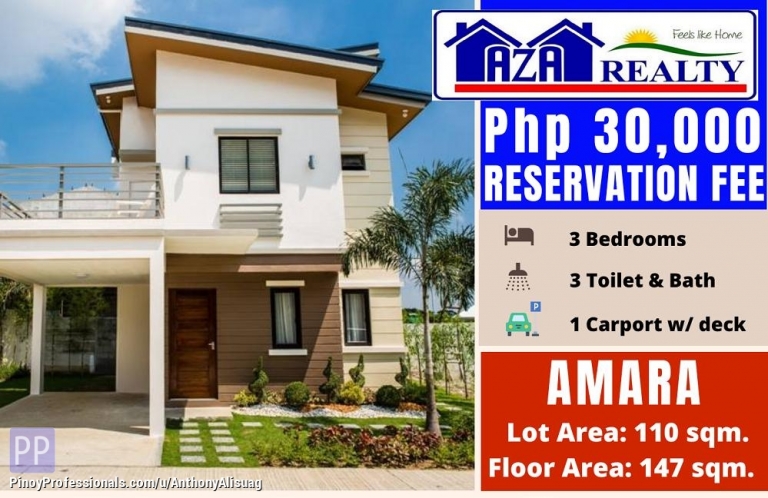 House for Sale - 3 Bedrooms Single Attached Amara Amaresa Marilao Bulacan