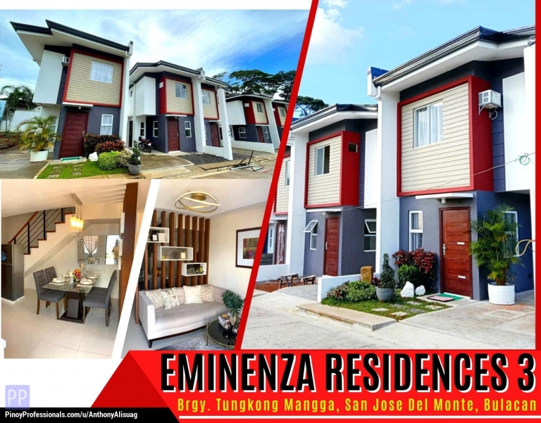 House for Sale - 3BR Townhouse 104sqm. in Eminenza Residences 3 San Jose Del Monte Bulacan