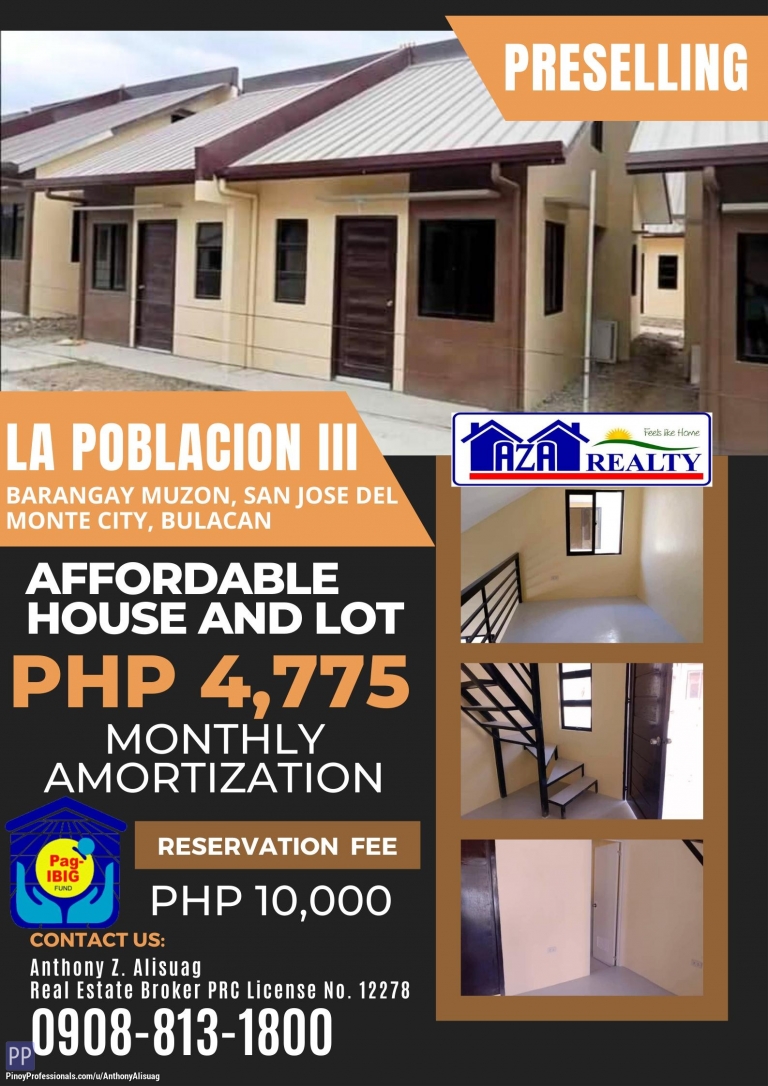 House for Sale - 5K Monthly Amortization House And Lot in La Poblacion San Jose Del Monte in Bulacan