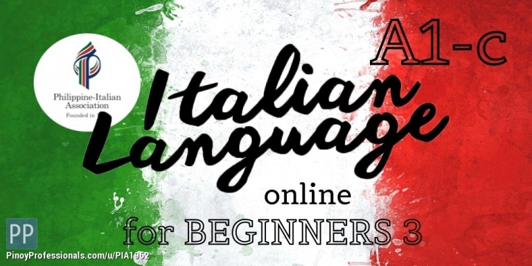 Education - Italian Language Class for Beginners 3 (A1-c)