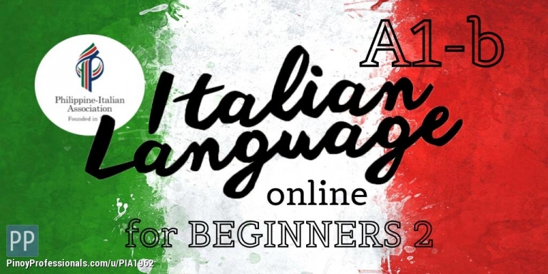 Education - Italian Language Class for Beginners 2 (A1-b) [June 11-Aug 13]