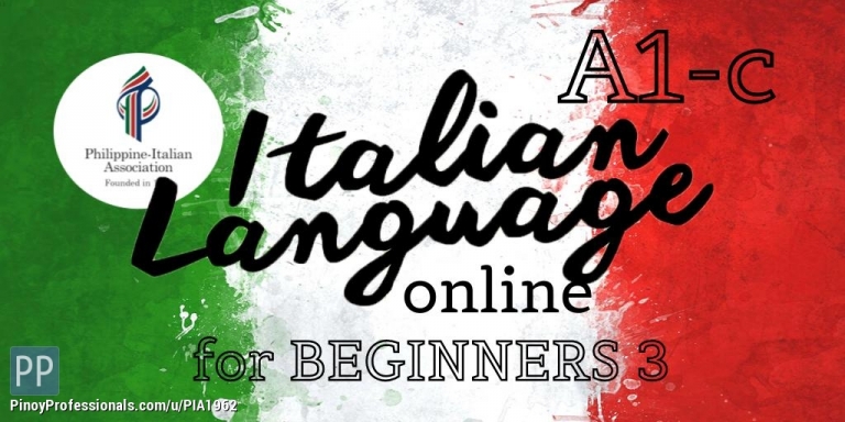 Education - Italian Online Course - Beginners 3 (A1-c) [July 1- Aug 3]