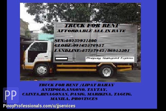 Moving Services - TRUCK FOR RENT/LIPAT BAHAY