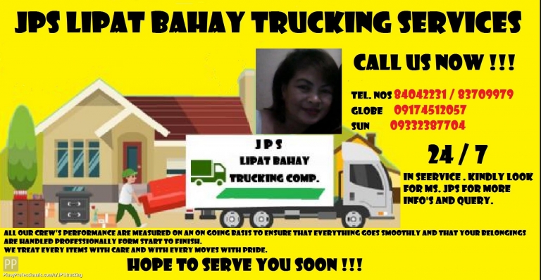 Moving Services - JPS LIPAT BAHAY TRUCKING COMPANY