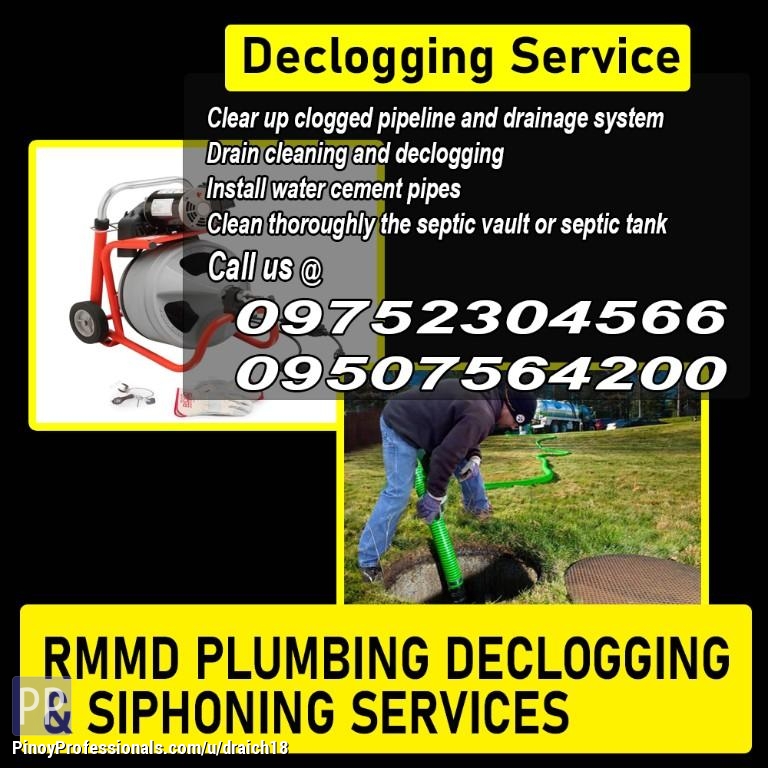 Moving Services - RMMD THE NO.1 EXPERT FOR PLUMBING/SIPHONING SERVICES 09752304566
