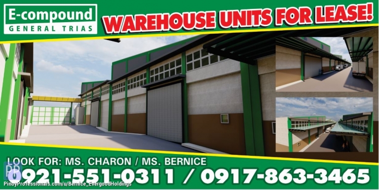 Office and Commercial Real Estate - 18 UNITS WAREHOUSE AVAILABLE FOR LEASE AT GENERAL TRIAS CAVITE