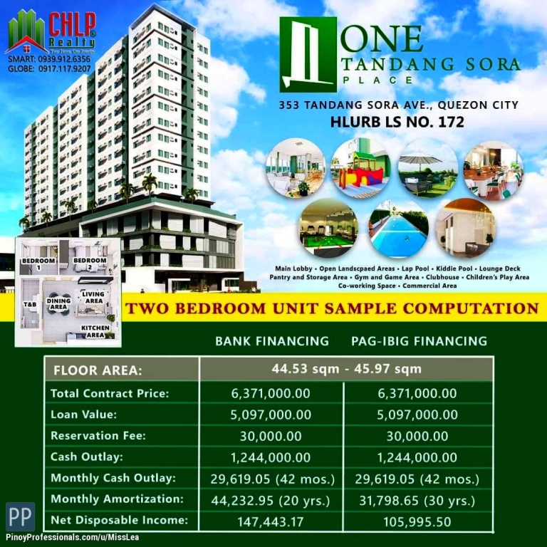 Apartment and Condo for Sale - Condo units for sale in Tandang Sora Quezon City with free promo only 1.5hp aircon
