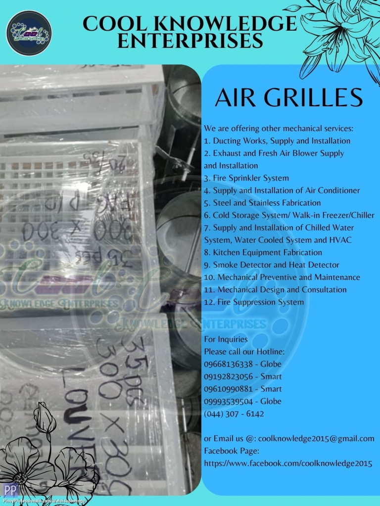 Engineers - Air Grilles for HVAC - Marilao, Bulacan