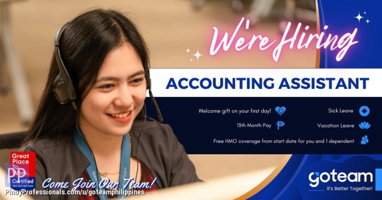 Accounting Finance Insurance - Job Hiring: Accounting Assistant