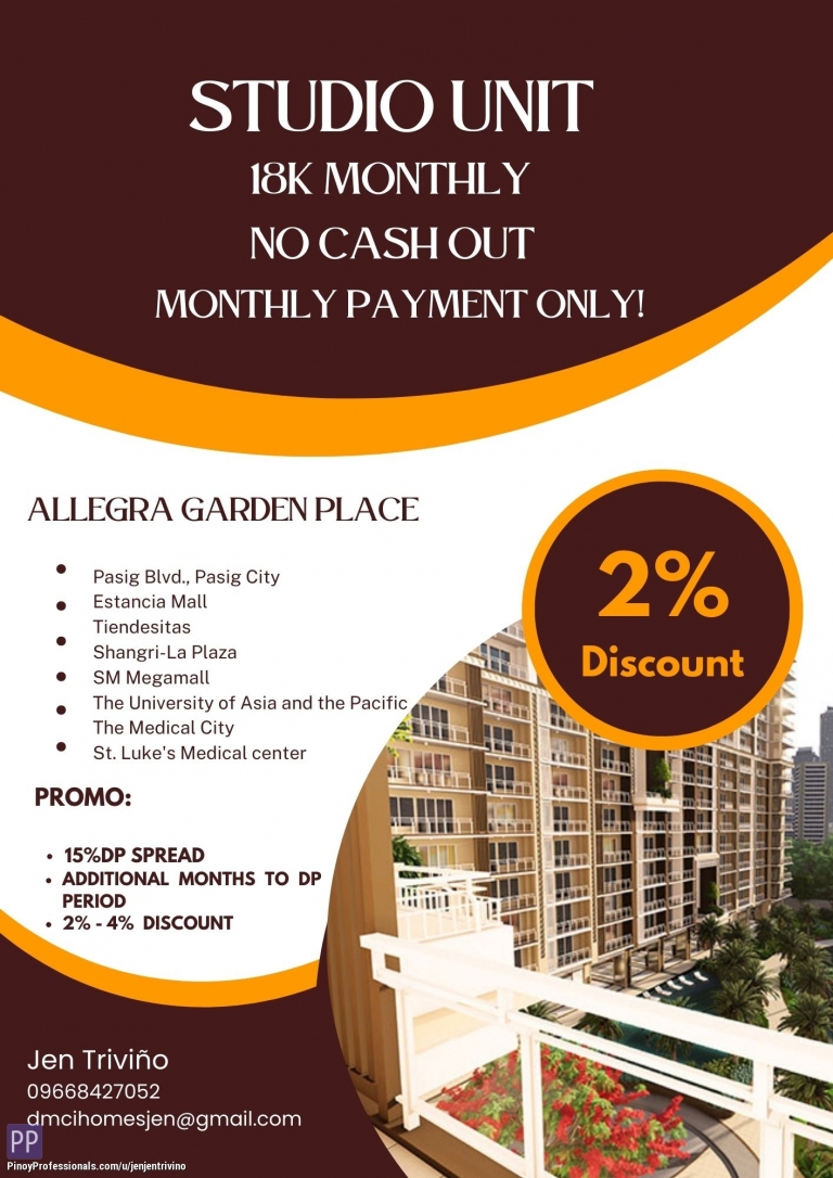 Apartment and Condo for Sale - Allegra Garden Place