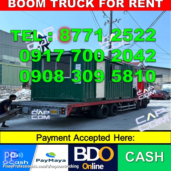 Moving Services - BOOM TRUCK FOR RENT