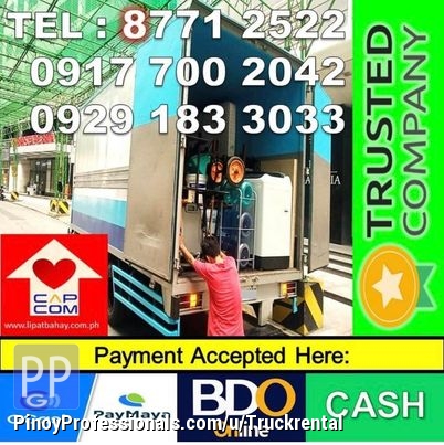 Moving Services - Lipat Bahay / Truck for Hire