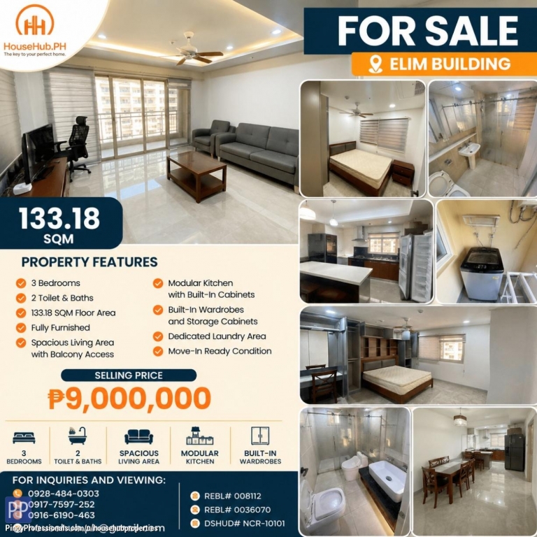 Apartment and Condo for Sale - FOR SALE | 133.18 SQM | Elim Building