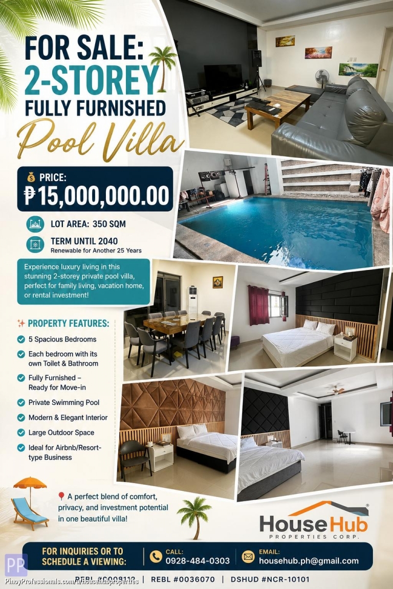 House for Sale - FOR SALE: 2-Storey Fully Furnished Pool Vill