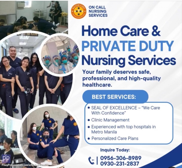 Health and Medical Services - Makati On-Call Nursing Services – Home Nursing Care